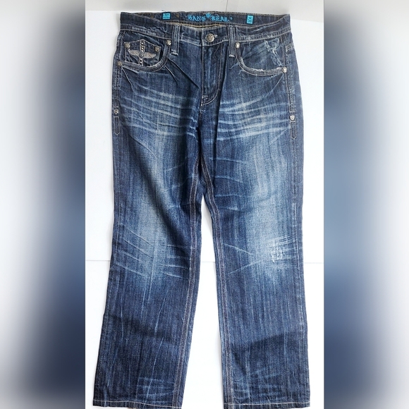 Sang Real Only the Chosen Men's Distressed Blue Cotton Jeans Size 36 - Picture 2 of 13